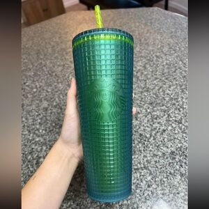 Starbucks Green Jelly Acrylic Grid Tumbler Limited Edition 2022
